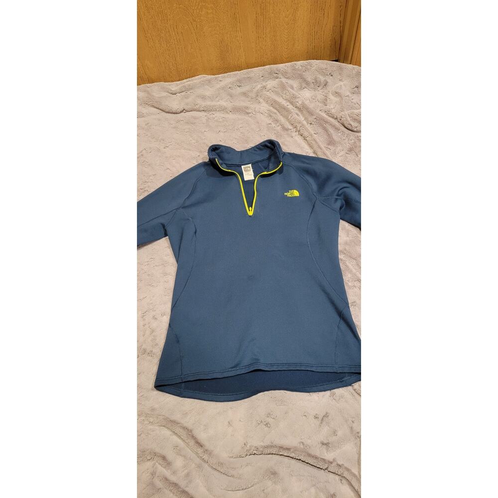 The North Face Flash Dry 1/4 Zip Pullover Fleece Lightweight Jacket Men's M Blue